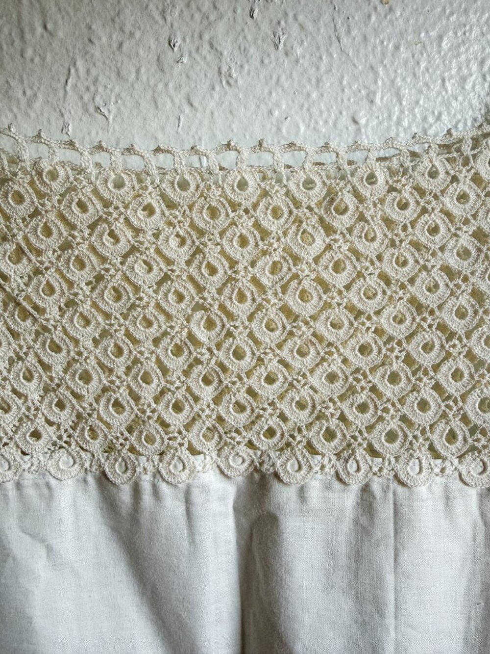 Antique 1920's Vintage Lace & Linen Dress - Picture 6 of 7